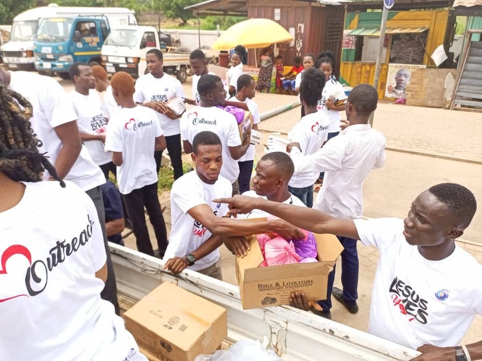 Hope Hills Mission volunteers distributing support during outreach