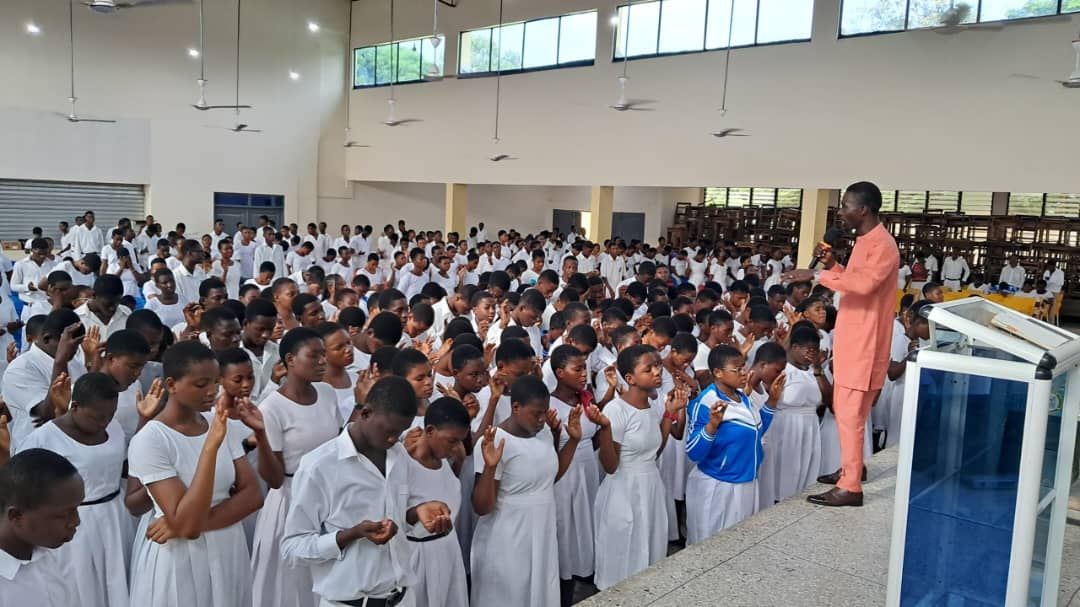 Prayer gathering with students