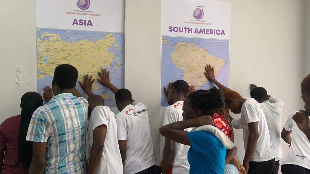 Hope Hills Mission intercession around world maps